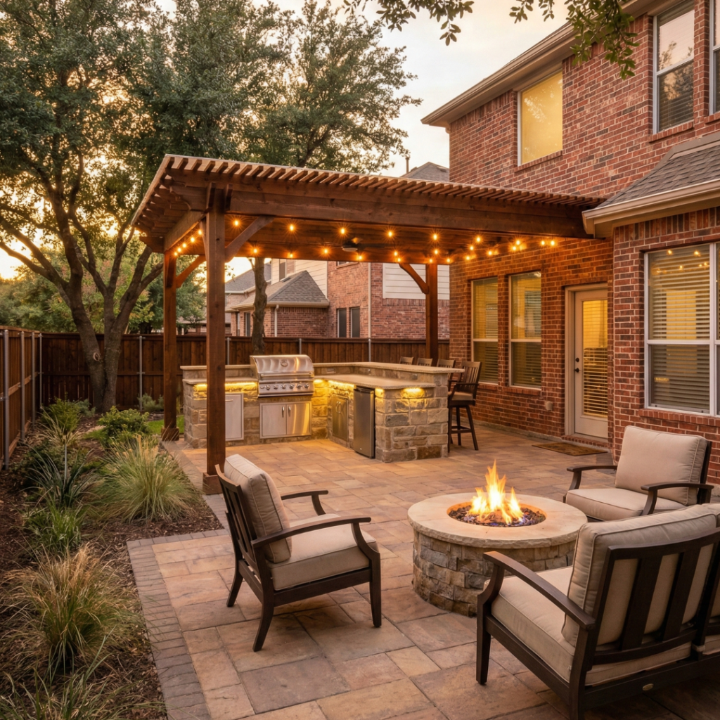 single slope patio cover builder in Dallas Texas